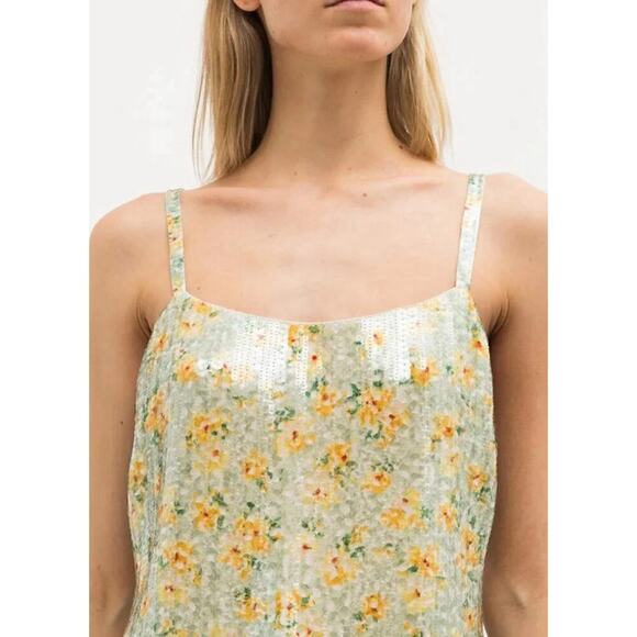 Ralph Lauren Purple Label Silk Sequin Tank Dress Top Floral Cami Blouse Runway 2 - Picture 1 of 14